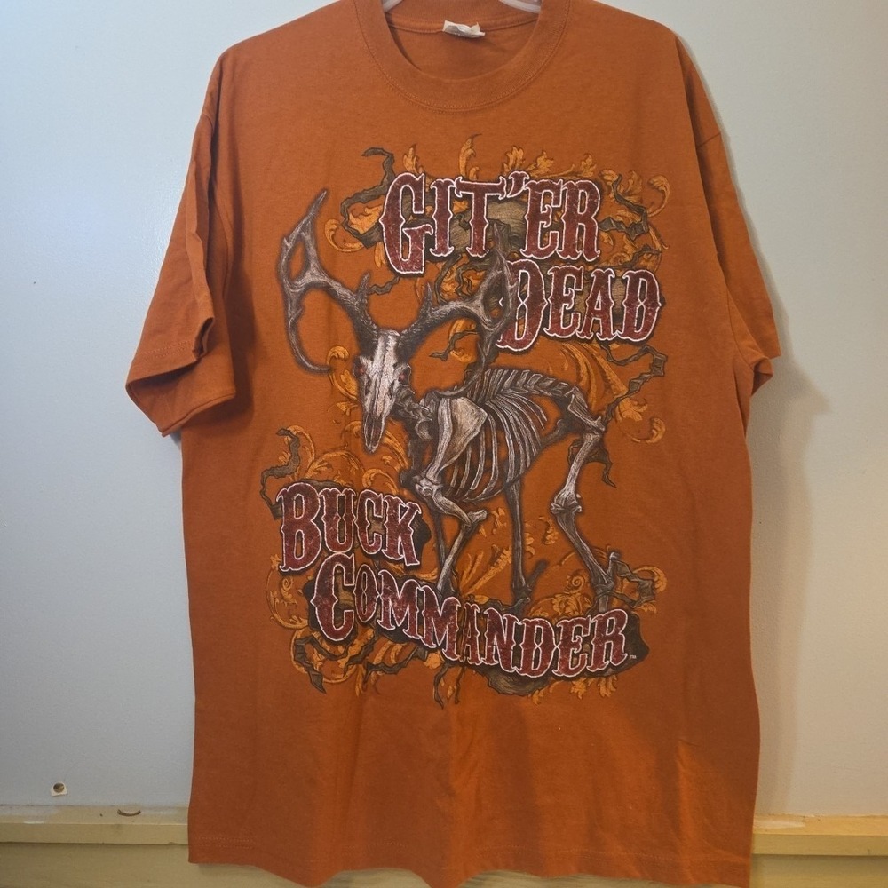 Buck Commander "Giter Dead" Graphic T-Shirt Orange Delta Magnum Weight Adult XL